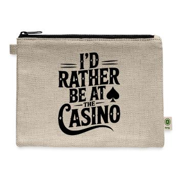 I’d Rather Be at the Casino - Hemp Carry All Pouch - natural - Front