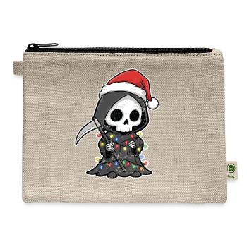 Grim in Santa Lights - Hemp Carry All Pouch - natural - Front