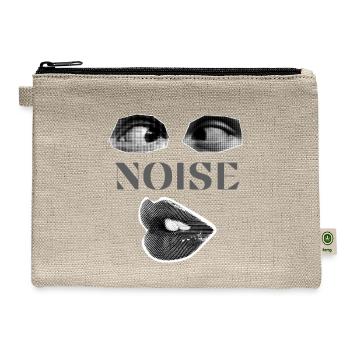 Noise Eyes Lips Pop Art Collage - Hemp Carry All Pouch - natural - Front
