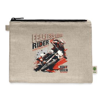 Fearless Rider Dirt Queen - Hemp Carry All Pouch - natural - Front