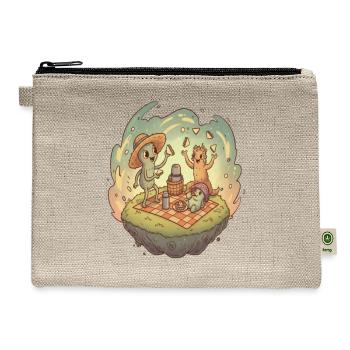 Floating Picnic Friends - Hemp Carry All Pouch - natural - Front