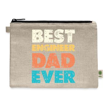 Best Dad Ever - Hemp Carry All Pouch - natural - Front