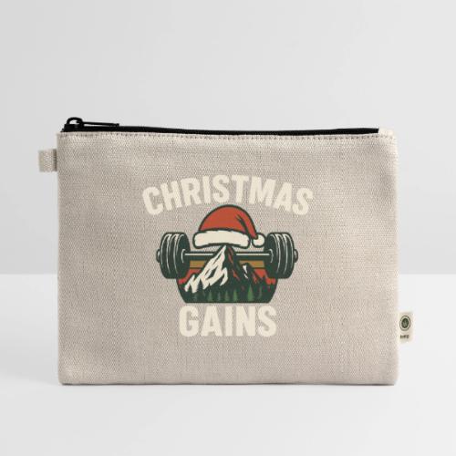 Christmas Gains – Santa Barbell Power - Hemp Carry All Pouch