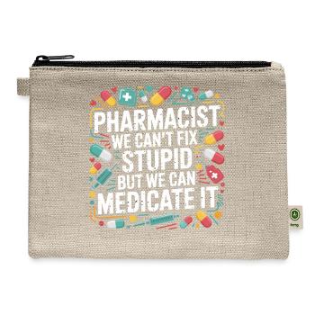 Pharmacist Medicate It Tee - Hemp Carry All Pouch - natural - Front