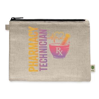 Pharmacy Technician Pride - Hemp Carry All Pouch - natural - Front