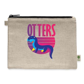 Sea Otter Retro - Hemp Carry All Pouch - natural - Front