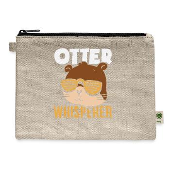Sea Otter Whisperer - Hemp Carry All Pouch - natural - Front