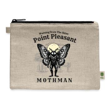Point Pleasant Legend - Vintage Mothman - Hemp Carry All Pouch - natural - Front