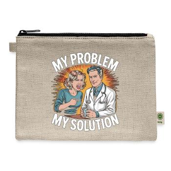 Retail Pharmacist My Problem My Pictogram Dad Mom - Hemp Carry All Pouch - natural - Front
