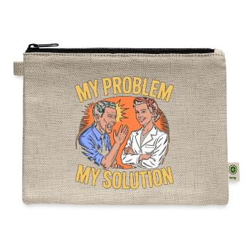 Retail Pharmacist My Problem My Pictogram Mom Dad - Hemp Carry All Pouch - natural - Front