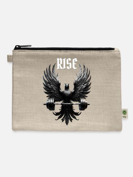 Rise_series_t-shirt by ZydnXianaActiveaWear - Hemp Carry All Pouch - natural