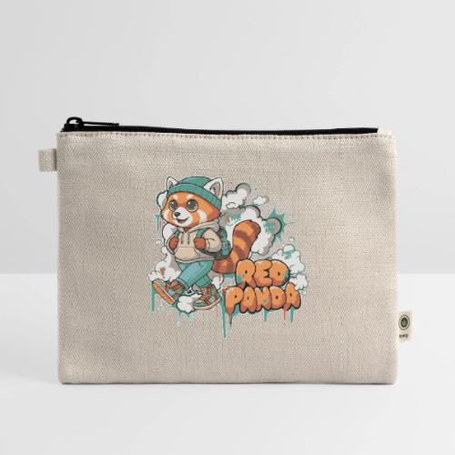 Red Panda Street Graffiti Vibes - Hemp Carry All Pouch