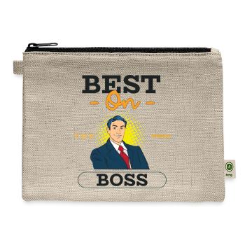 Best Boss World Graphic - Hemp Carry All Pouch - natural - Front