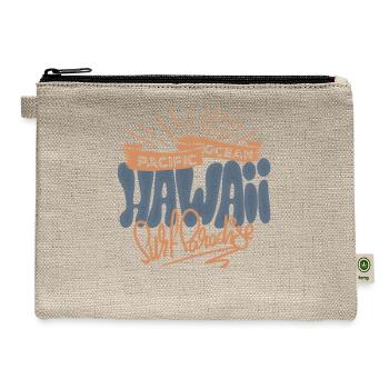 Pacific Ocean Hawaii Surf Paradise Sea Ocean Beach - Hemp Carry All Pouch - natural - Front