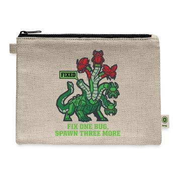 Professional Developer Hydra Bug Humor - Hemp Carry All Pouch - natural - Front