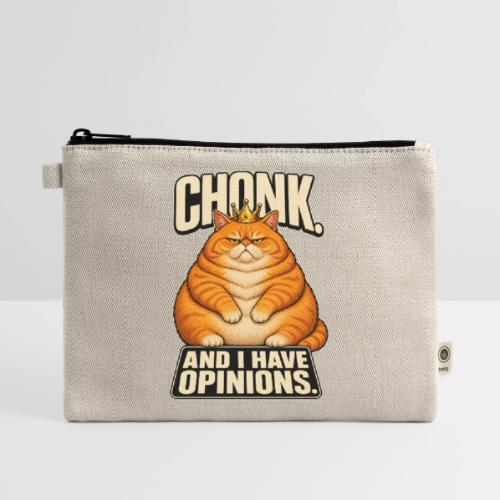 Chonk King Cat - Opinionated Kitty - Hemp Carry All Pouch