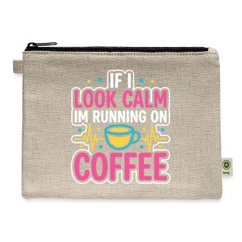 Night Shift Nurse Tired Nurse RN Coffee Surviving - Hemp Carry All Pouch - natural - Front