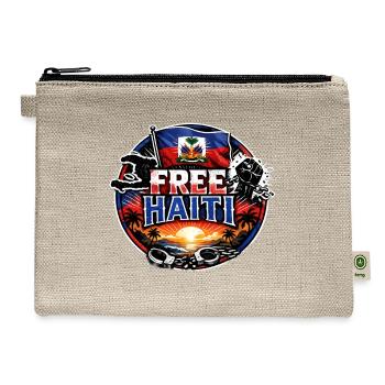Free Haiti - Hemp Carry All Pouch - natural - Front