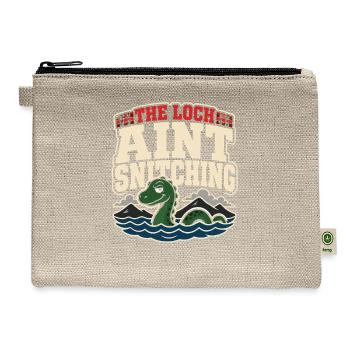 Loch Ness Monster Nessie Loch Ness Cryptid Gift - Hemp Carry All Pouch - natural - Front