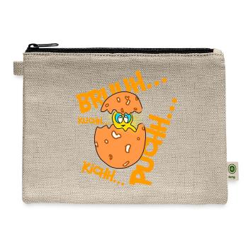 Hatching Chick Chaos - Hemp Carry All Pouch - natural - Front