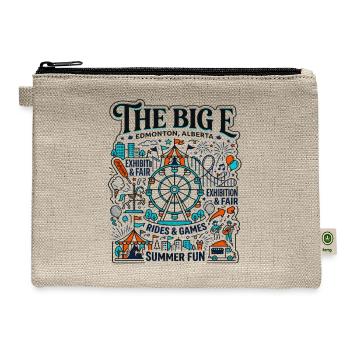 Edmonton Alberta Summer Amusement Park Festival - Hemp Carry All Pouch - natural - Front