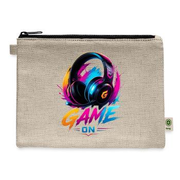 Game On – Neon Gaming Headset - Hemp Carry All Pouch - natural - Front