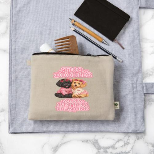 Two Doodles Are Better Than One - Hemp Carry All Pouch