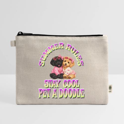 Summer Rules Stay Cool Pet A Doodle Cute Doodle - Hemp Carry All Pouch