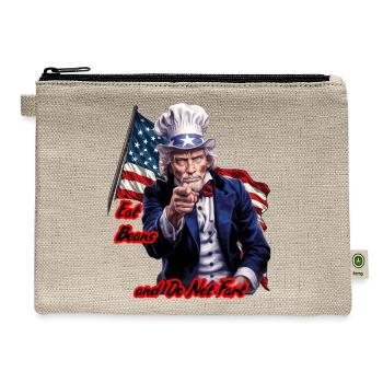 Eat_beans_and_do_not_fart - Hemp Carry All Pouch - natural - Front