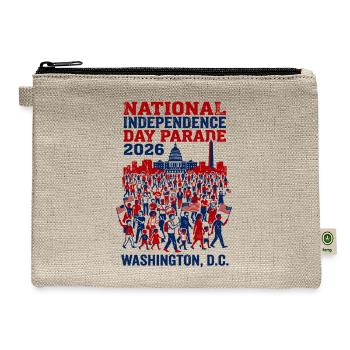 Washington DC National Independence Day Parade - Hemp Carry All Pouch - natural - Front