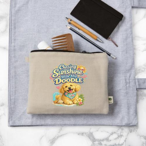 Chasing Sunshine With My Doodle - Hemp Carry All Pouch