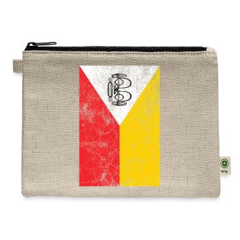 Marquesas Islands Flag Vintage Heritage - Hemp Carry All Pouch - natural - Front