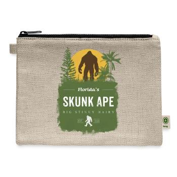 Florida Skunk Ape Vintage Logo - Hemp Carry All Pouch - natural - Front