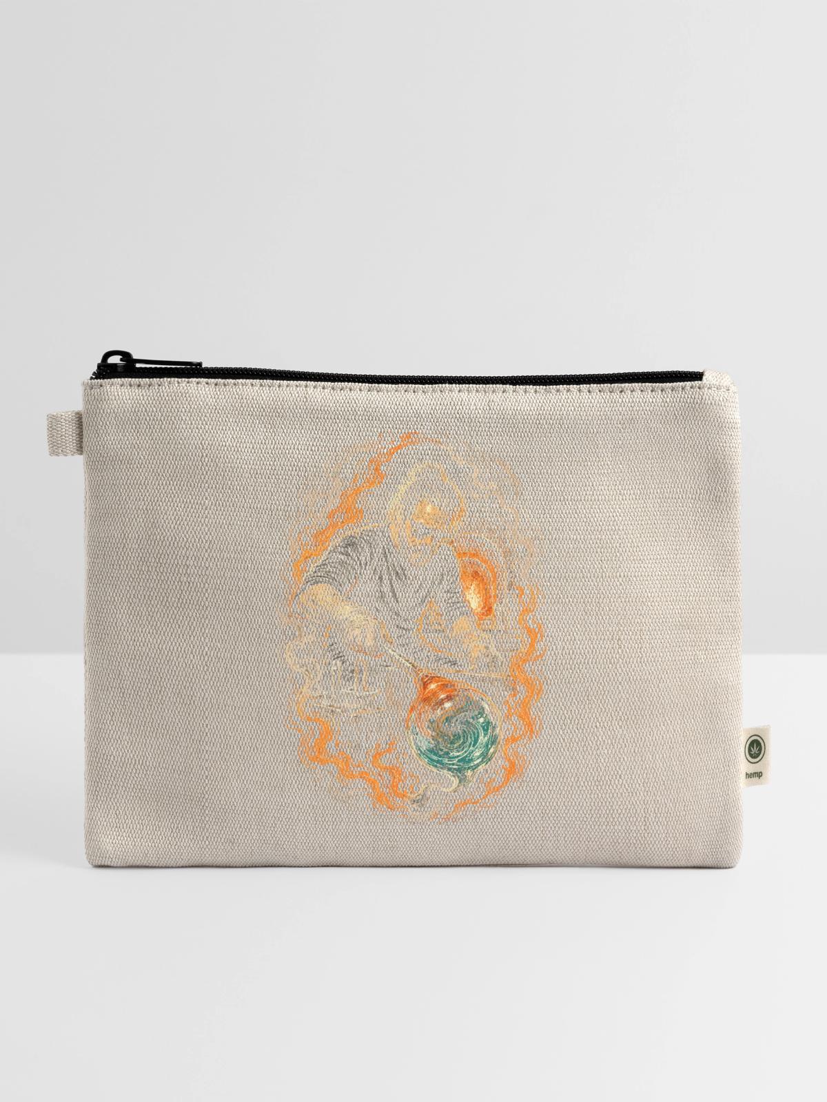 Glass Blowing - Hemp Carry All Pouch - natural - Front