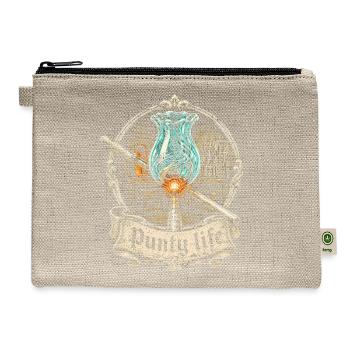 Glass Blowing Punty Life - Hemp Carry All Pouch - natural - Front