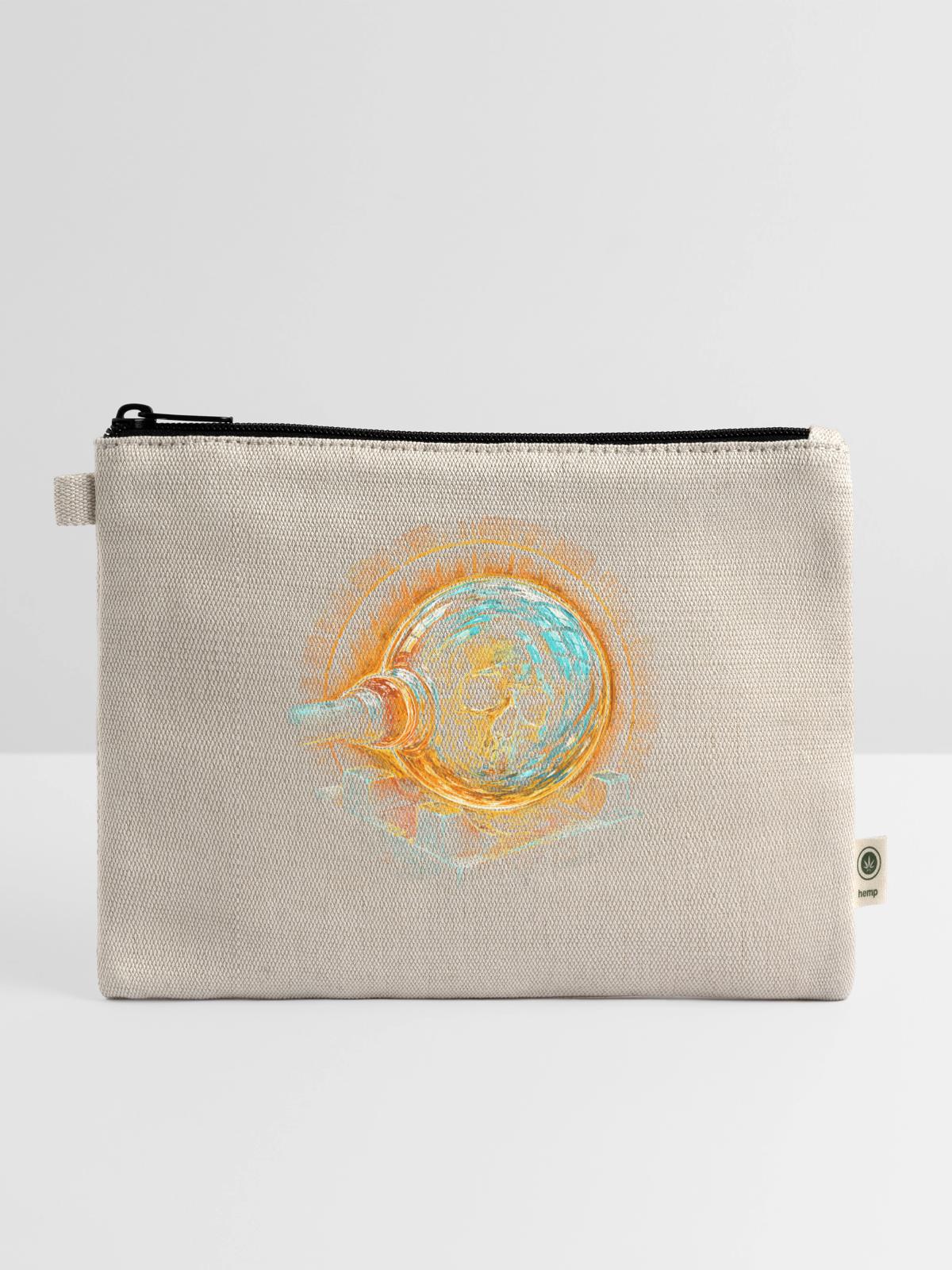 Glass Blowing - Hemp Carry All Pouch - natural - Front