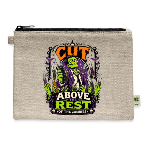 Cut Above The Rest Zombie Pocket Knife Halloween - Hemp Carry All Pouch