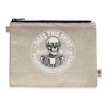This Shirt Make Me Look Professionally Developed - Hemp Carry All Pouch - natural - Front