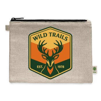 Wild Trails Deer Crest Patch - Hemp Carry All Pouch - natural - Front