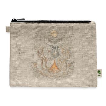 Moonlit Forest Circle Night Cryptids - Hemp Carry All Pouch - natural - Front
