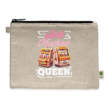 Slot Machine Queen Casino Gambling Jackpot Winner - Hemp Carry All Pouch - natural - Front