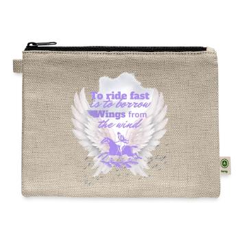 Wings of the Wind Rider - Hemp Carry All Pouch - natural - Front