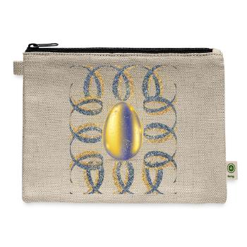 Golden Elegance Abstract Luxury Design - Hemp Carry All Pouch - natural - Front