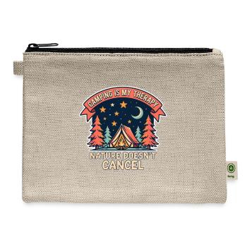 Camping Is My Therapy Night Sky Tee - Hemp Carry All Pouch - natural - Front