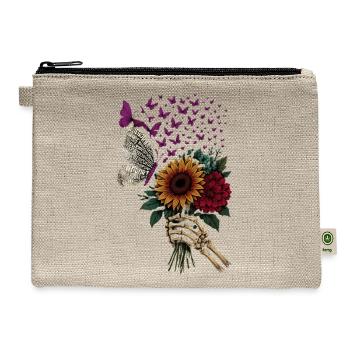 Overdose_Awareness_Graphic_Featuring_Butterflie - Hemp Carry All Pouch - natural - Front