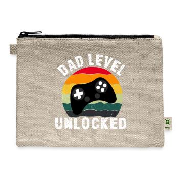 Dad Level Unlocked - Hemp Carry All Pouch - natural - Front