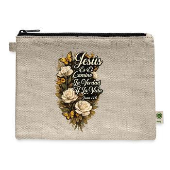 Jesús Es el Camino, la Verdad y la Vida – Juan 14: - Hemp Carry All Pouch - natural - Front