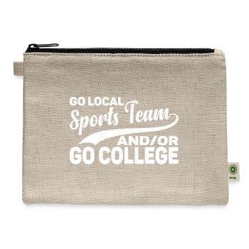 Go Local Sports Team And/Or Go College 17 - Hemp Carry All Pouch - natural - Front