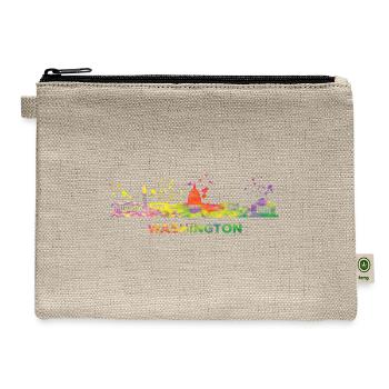 Washingtonian Skyline Washington - Hemp Carry All Pouch - natural - Front