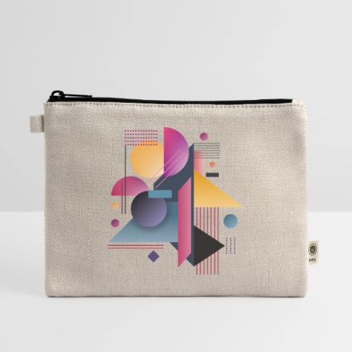 Color Pulse Geometry - Hemp Carry All Pouch